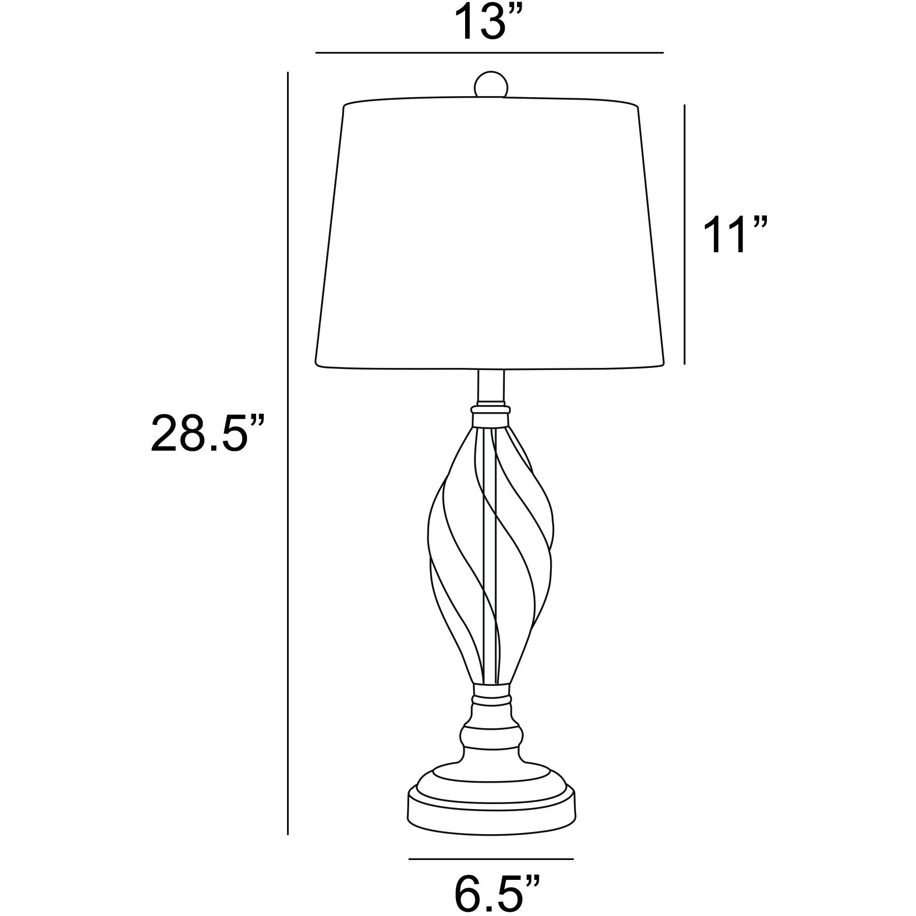 Clayne 28.25 inch 60.00 watt Dark Bronze Table Lamp Portable Light