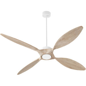 Papillon 66 inch Studio White with Weathered Gray Blades Ceiling Fan