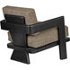 Theo Caviar Black and Rig Otter Lounge Chair