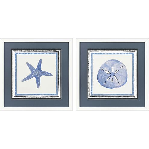 Seaside Blues Blue Framed Art