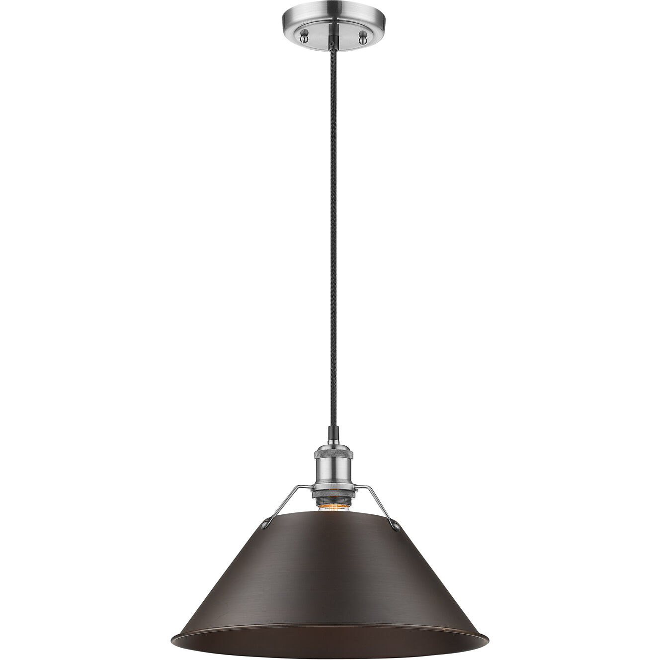 Yep Orwell Pendant Ceiling Light in Pewter, Rubbed Bronze, Damp