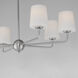 Bristol 6 Light 34 inch Satin Nickel Single-Tier Chandelier Ceiling Light