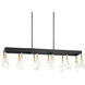 Rare Elements LED 44 inch Sand Coal with Vintage Brass Island Light Ceiling Light