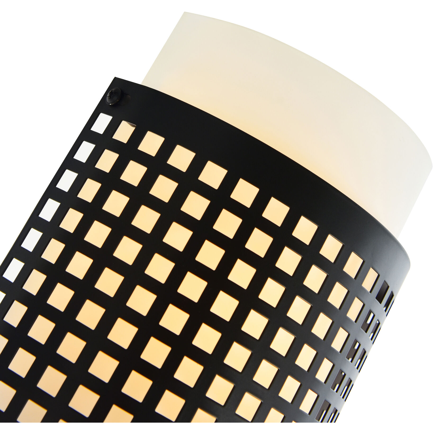 Checkered 2 Light 6 inch Black Wall Light
