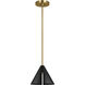 Kelly by Kelly Wearstler Cambre 1 Light 6 inch Midnight Black and Burnished Brass Pendant Ceiling Light in Midnight Black / Burnished Brass