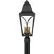 Cardigan 3 Light 23.75 inch Sand Coal and Olden Brass Outdoor Post Lantern, Great Outdoors