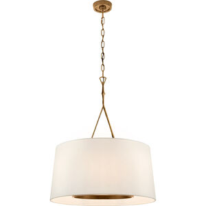 Dauphine 6 Light 28 inch Gilded Iron Hanging Shade Ceiling Light, Large