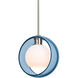 Mana 1 Light Satin Nickel Stem Pendant Ceiling Light