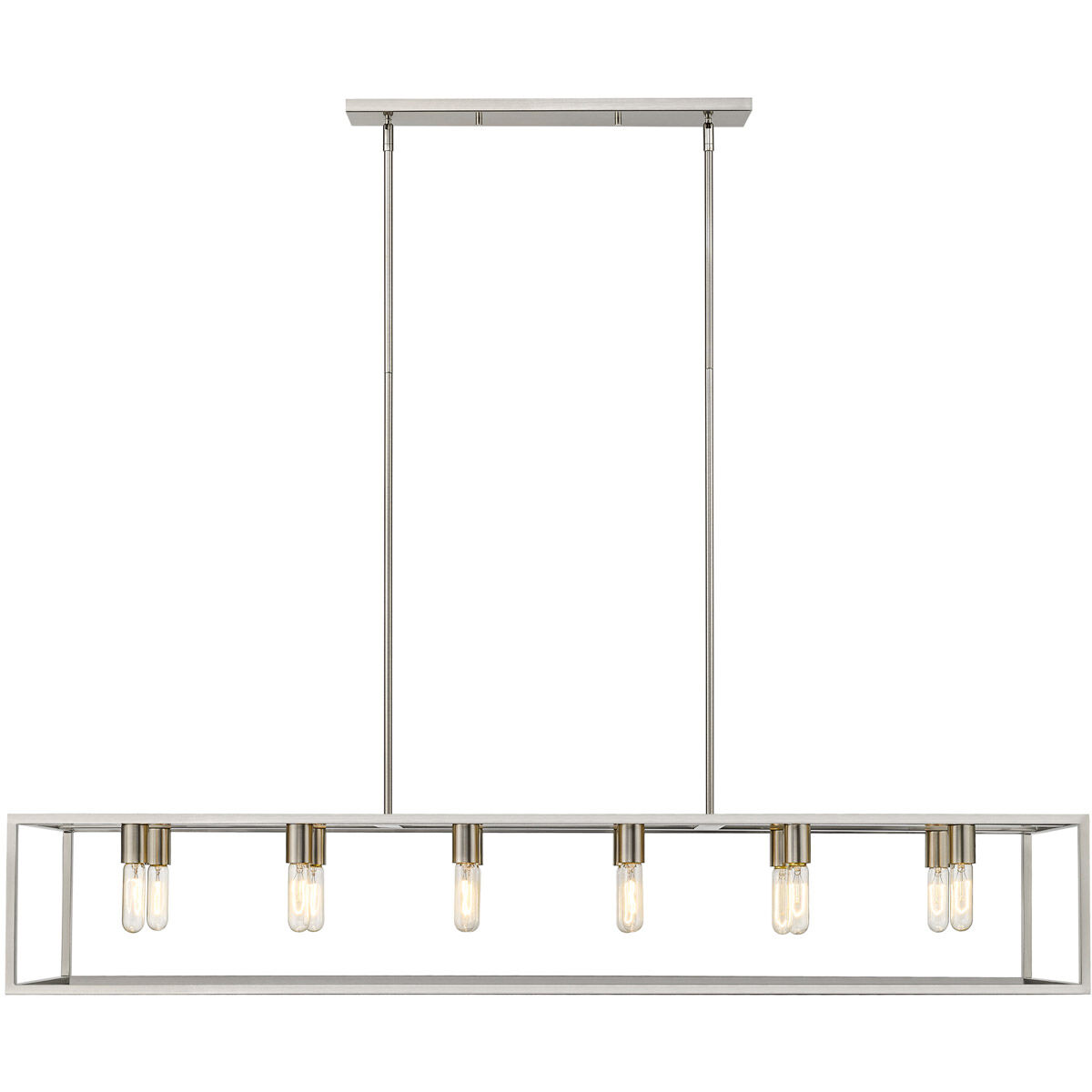 Cobar 12 Light 60 inch Satin Nickel Island Pendant Ceiling Light