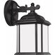 Kent 1 Light 15 inch Black Outdoor Wall Lantern, Medium