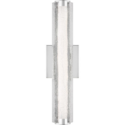 Cutler LED 18 inch Chrome Wall Bath Fixture Wall Light in Clear Crackle