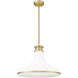 Reznor 1 Light 18 inch Modern Gold Pendant Ceiling Light