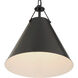 Xavier 1 Light 12 inch Matte Black Mini Pendant Ceiling Light