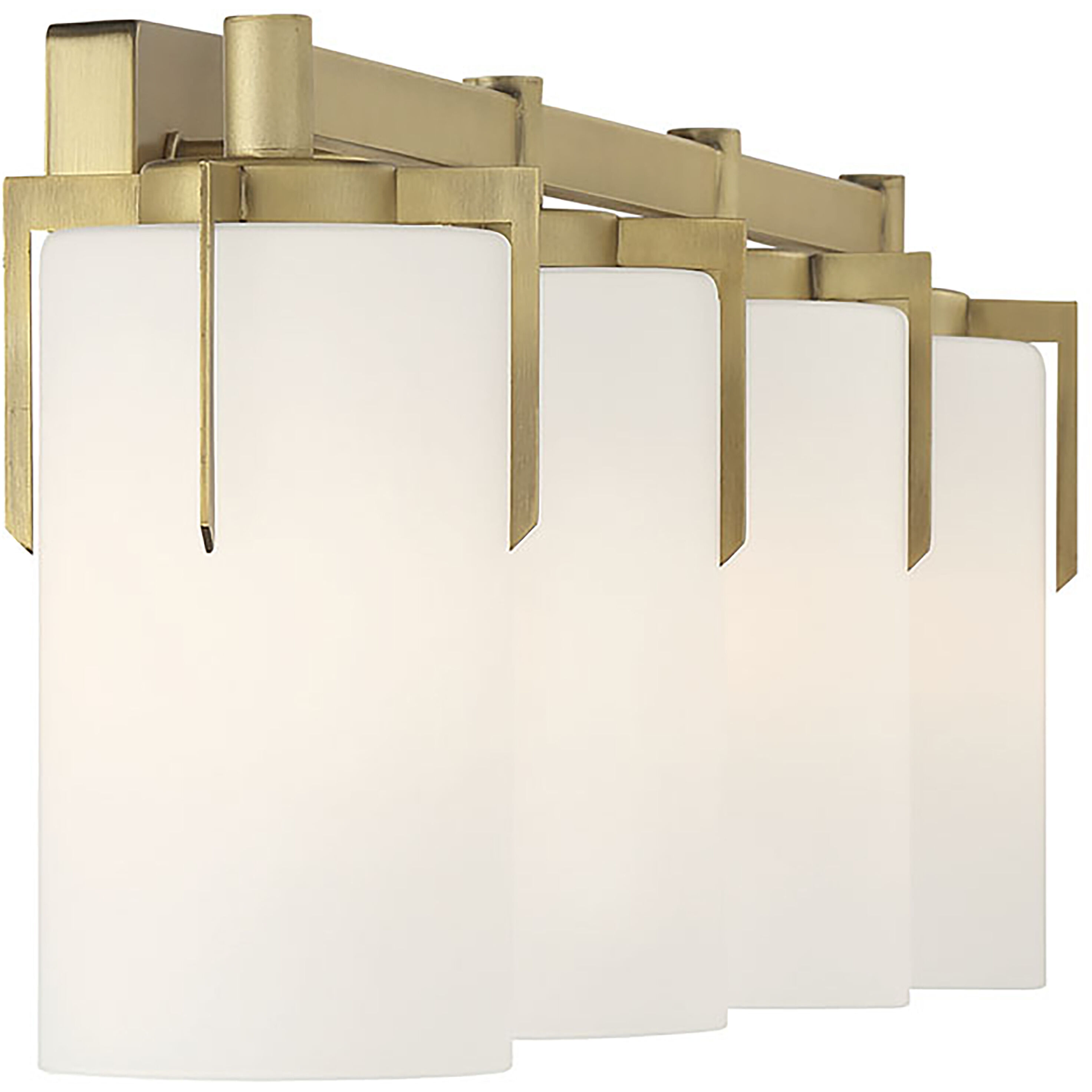Froselle 4 Light 30.5 inch Vintage Brass Bathroom Vanity Light Wall Light