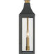 Hurstborne 2 Light 18.25 inch Dark Matte Black and Painted Legacy Brass Outdoor Wall Lantern
