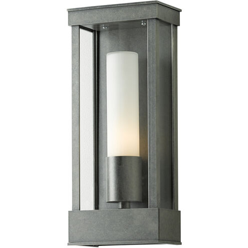 Portico 1 Light 15 inch Coastal Natural Iron Outdoor Sconce in Seeded Clear, Small