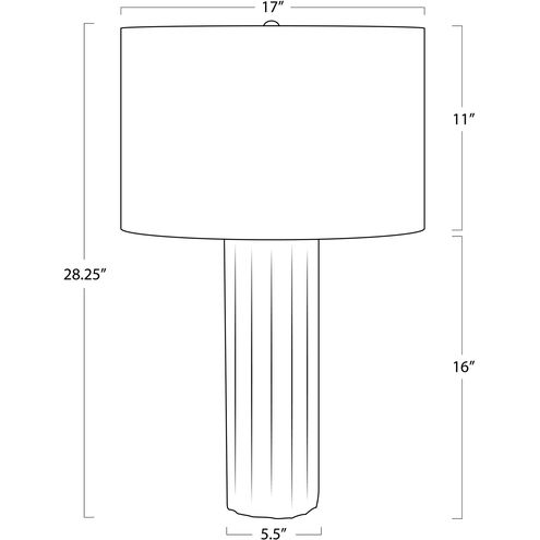 Tambour 28.25 inch 150.00 watt Grey Table Lamp Portable Light