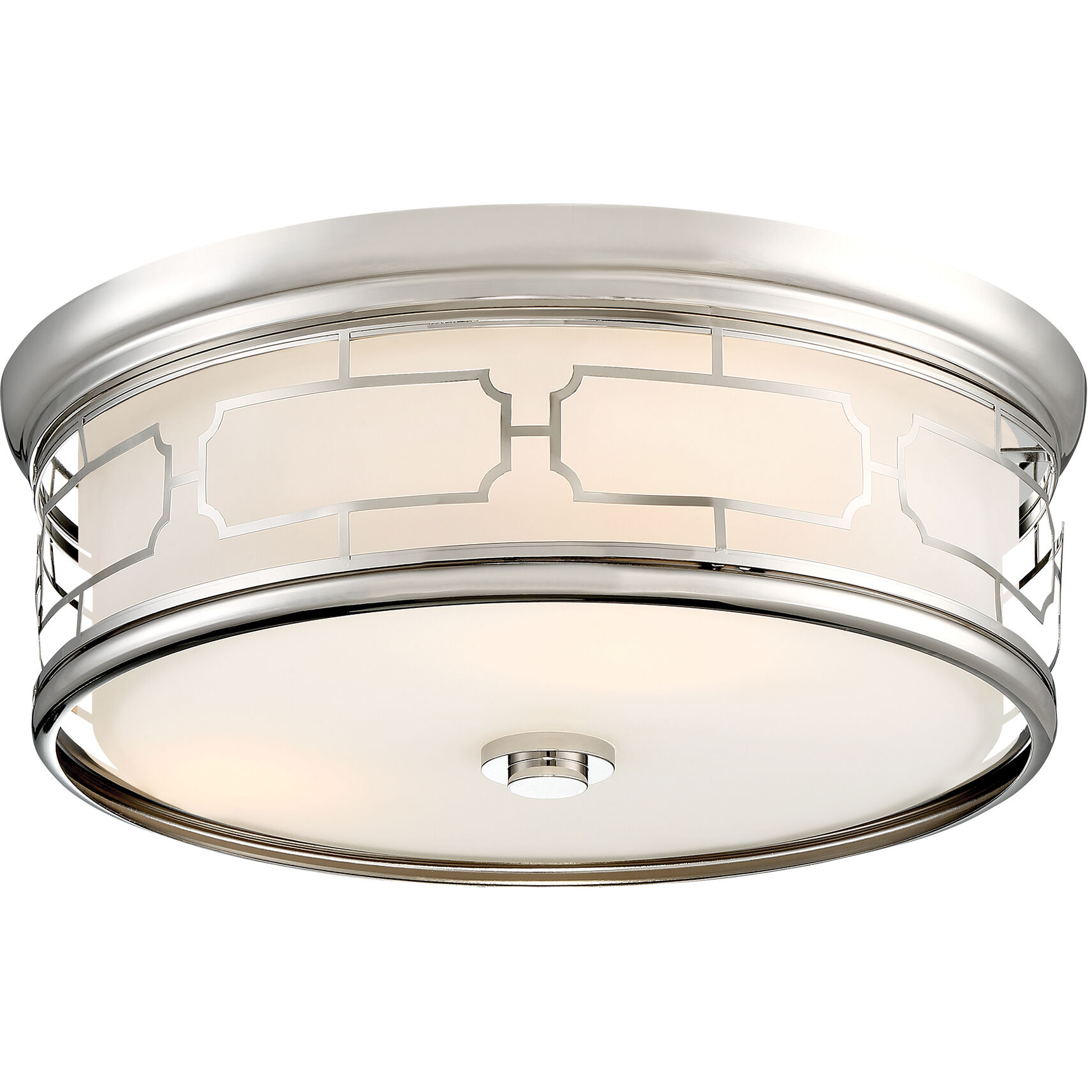 ML LED 16 inch Polished Nickel Flush Mount Ceiling Light