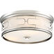 ML LED 16 inch Polished Nickel Flush Mount Ceiling Light