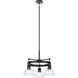 Eastmont 3 Light 23.25 inch Black Chandelier Ceiling Light, Small