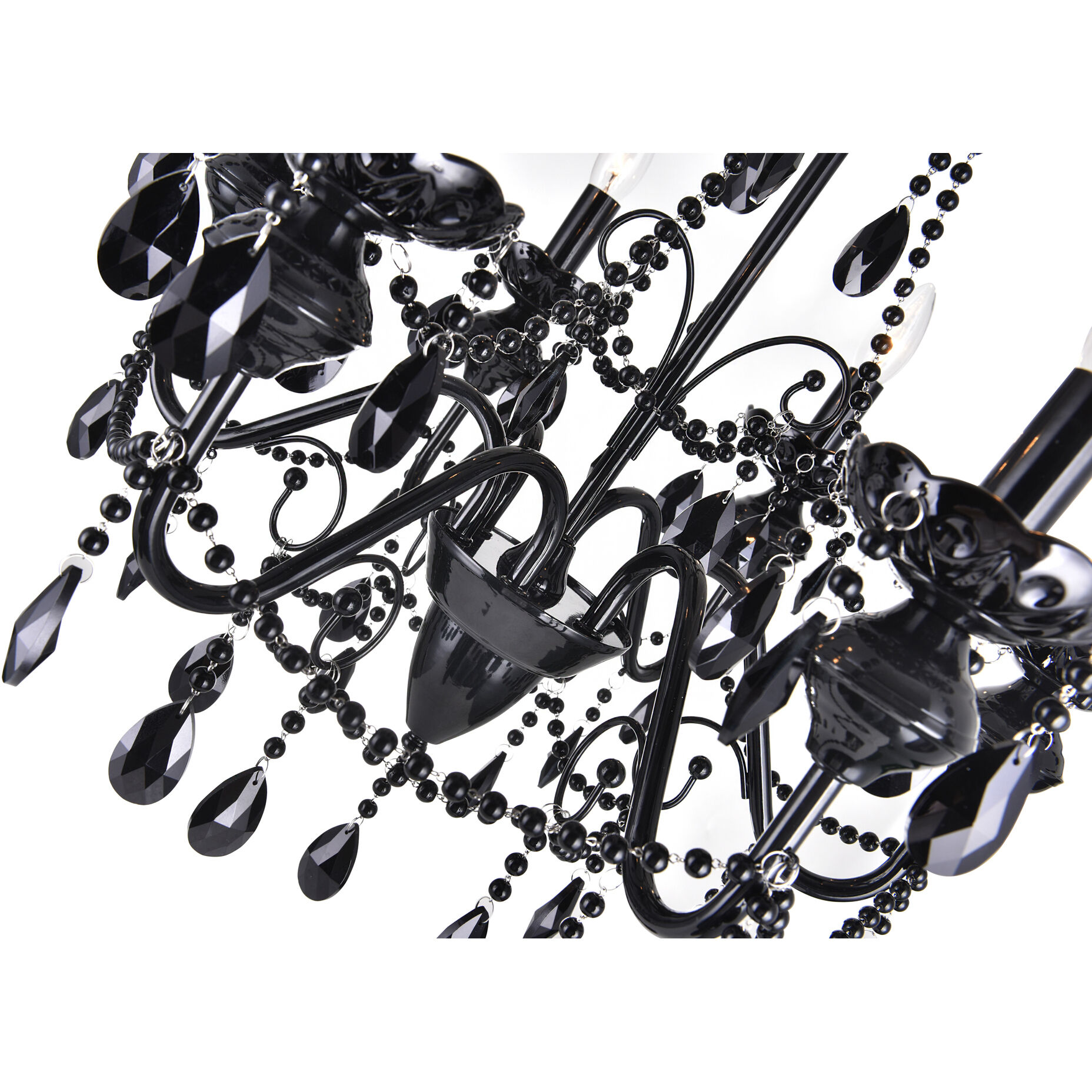 Keen 6 Light 22 inch Black Up Chandelier Ceiling Light