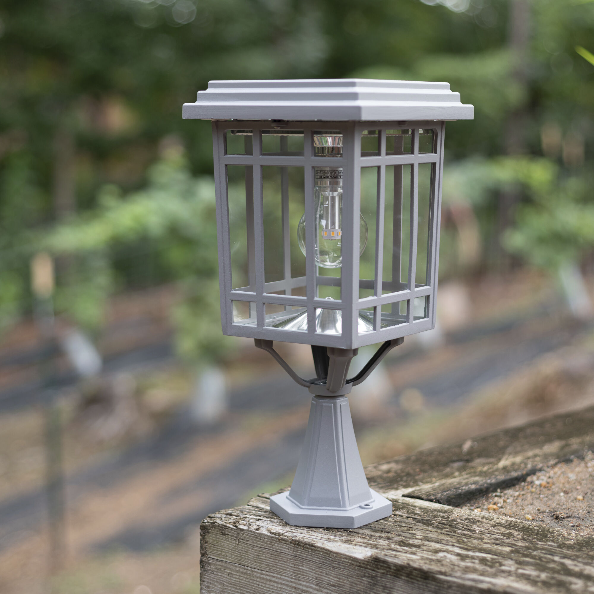 Prairie 1 Light 14 inch Grey Post Light, Solar