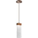 Parallel LED 2.3 inch Burnished Bronze Pendant Ceiling Light in Clear Rimelight, 2700K LED