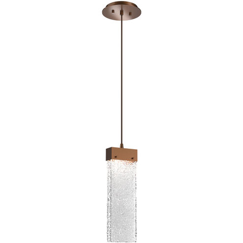 Parallel LED 2.3 inch Burnished Bronze Pendant Ceiling Light in Clear Rimelight, 2700K LED