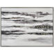 Patton Sound Gray with Black and Silver Framed Wall Art