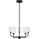 Emile 5 Light 20 inch Midnight Black Chandelier Ceiling Light