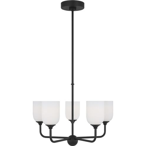 Emile 5 Light 20 inch Midnight Black Chandelier Ceiling Light