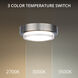 Kind LED 8 inch Brushed Nickel Flush Mount Ceiling Light in 3500K