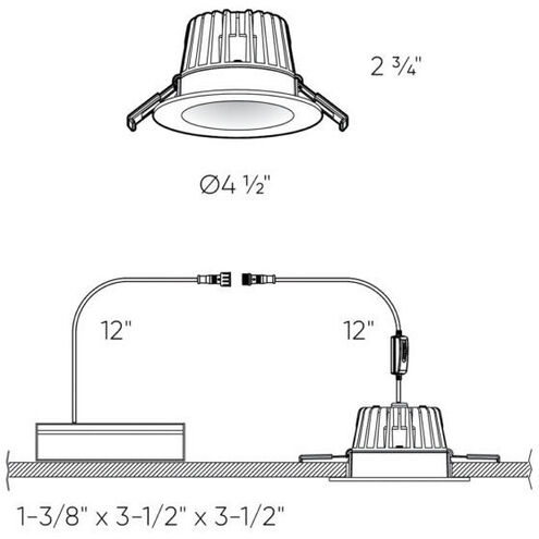 RGR White Regressed in Color Temperature Changing, Gimbal Down Light