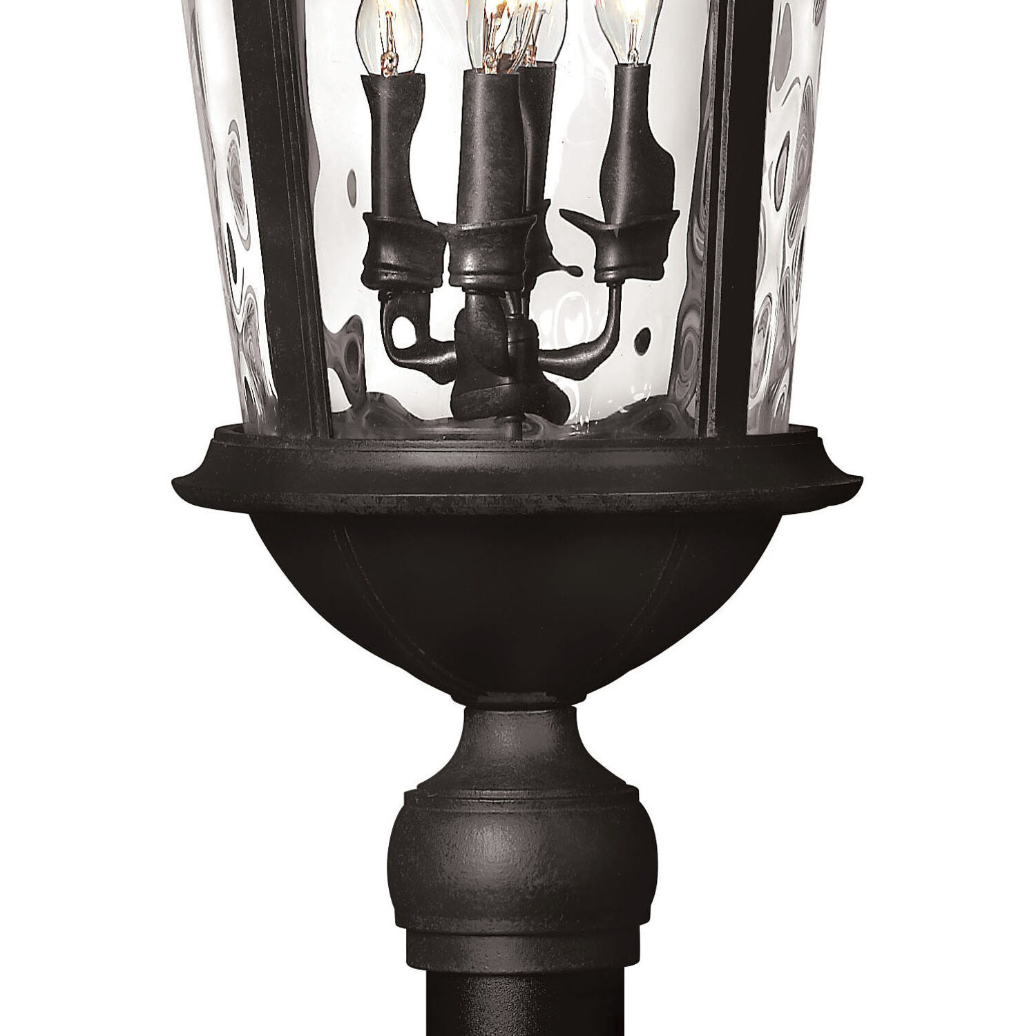 Estate Series Windsor 4 Light 30 inch Black Outdoor Post Mount Lantern