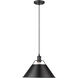 Orwell 1 Light 14 inch Matte Black Pendant Ceiling Light, Large