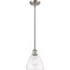 Ballston Dome 1 Light 8 inch Brushed Satin Nickel Mini Pendant Ceiling Light in Clear Glass