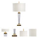 Pam Cain 31 inch 100.00 watt Clear/Natural Brown/Antique Gold Leaf Table Lamp Portable Light