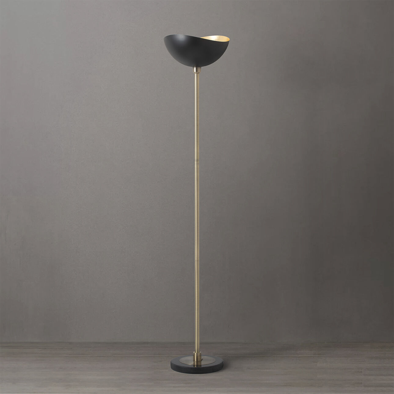 Luna Bella 72 inch 28.00 watt Weathered Brass Torchiere Floor Lamp Portable Light