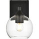 Foster 1 Light 6 inch Black Bath Sconce Wall Light