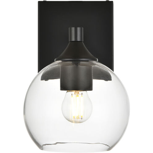 Foster 1 Light 6 inch Black Bath Sconce Wall Light