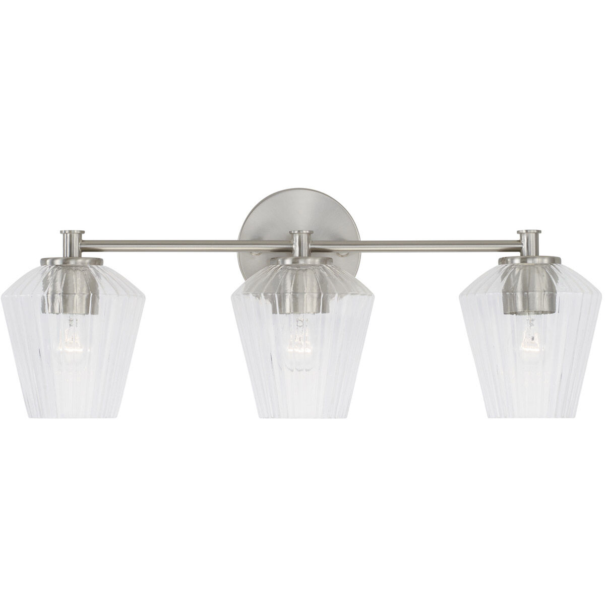 Beau 3 Light 24 inch Brushed Nickel Vanity Light Wall Light