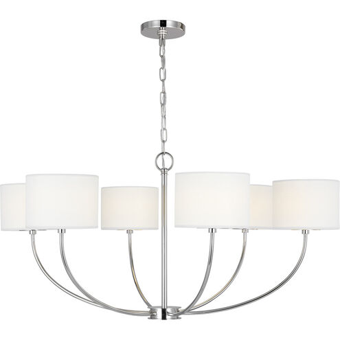 kate spade new york Sawyer 6 Light 36 inch Polished Nickel Chandelier Ceiling Light