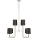 Barbara Barry Go Lightly LED 30 inch Polished Nickel Two Tier Chandelier Ceiling Light in Bronze, Extra Large