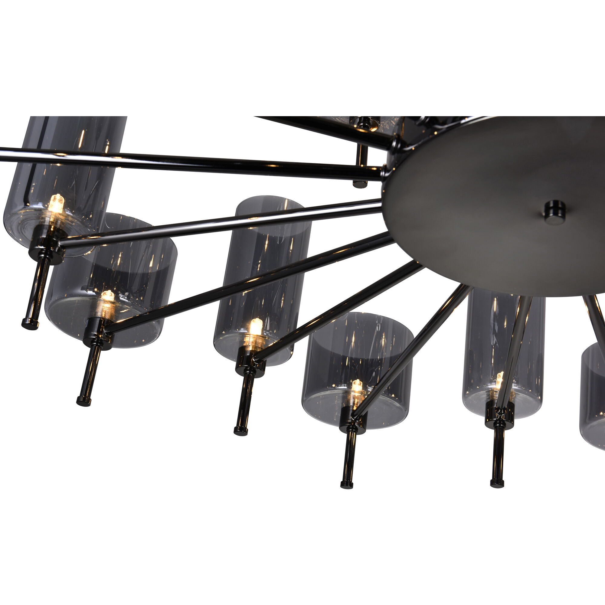 Montoya 30 Light 48 inch Pearl Black Up Chandelier Ceiling Light