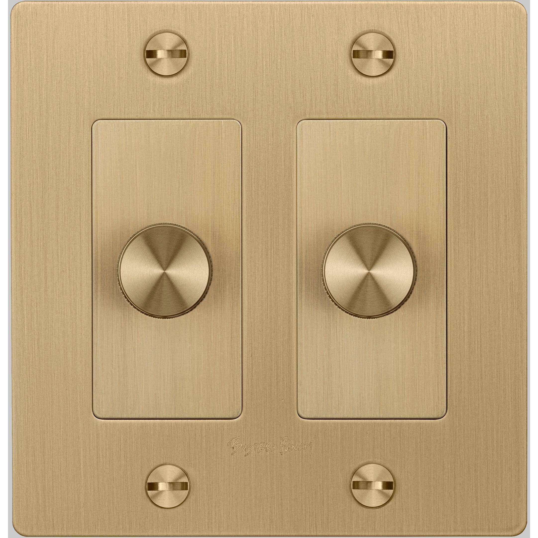 2G 100-120 Brass Dimmer Switch, LED