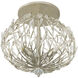Bask 3 Light 18 inch Gold Dust Semi-Flush Ceiling Light