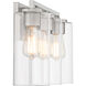 Acacia 3 Light 24 inch Brushed Nickel Bath Light Wall Light