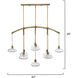 Reservoir LED 42 inch Antique Brass Chandelier Ceiling Light, Inline