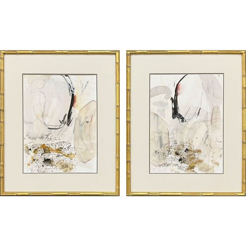 Sands and Sediments Gray and Beige and Black and Brown Framed Art