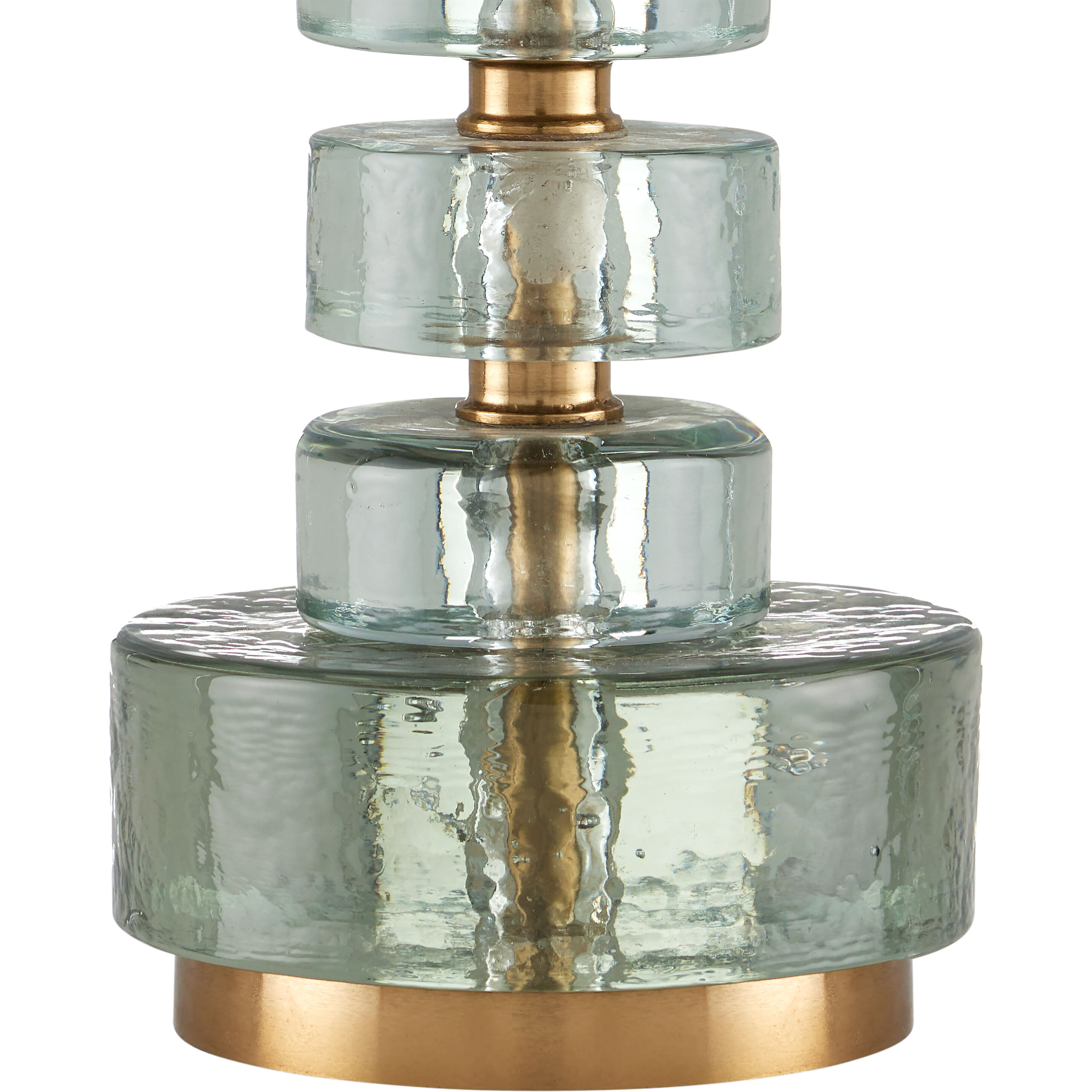 Mystras 27.5 inch 150 watt Clear/Antique Brass Table Lamp Portable Light